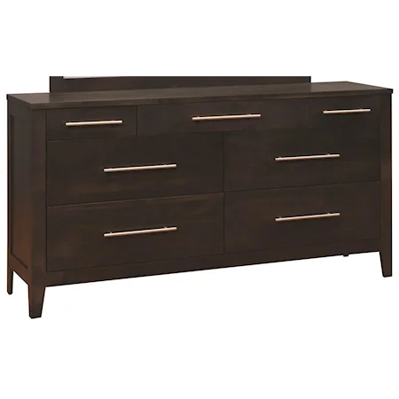 Transitional 7-Drawer Double Dresser